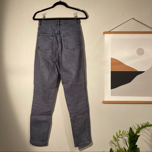 ASOS Denim High Waisted Straight Leg Mom Jeans - Picture 4 of 10